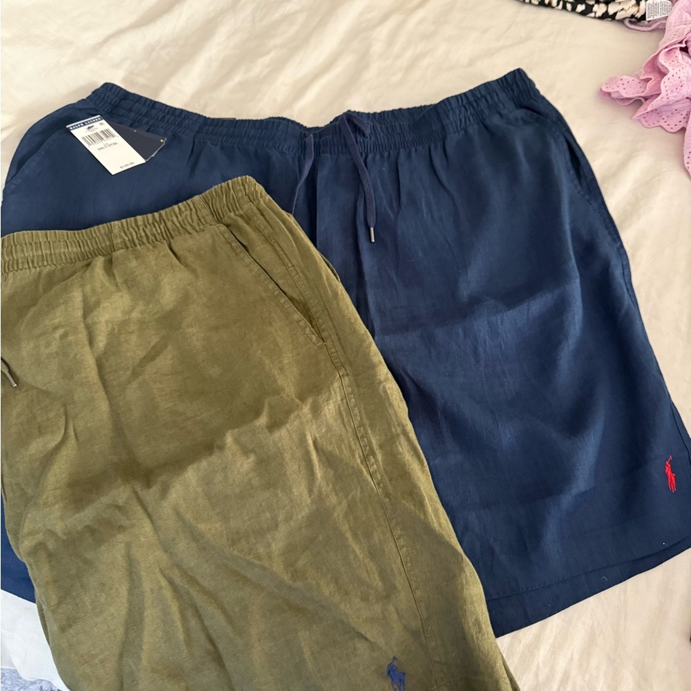 Polo by Ralph Lauren Navy & Olive Athletic Drawstring Shorts